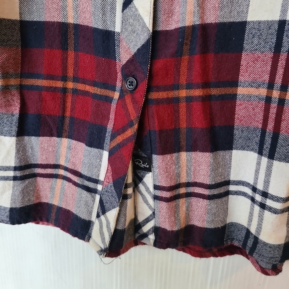 RAILS red navy plaid button down flannel shirt - Picture 6 of 7